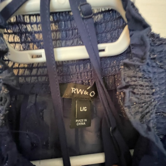 RW&CO Navy blouse - Picture 3 of 3